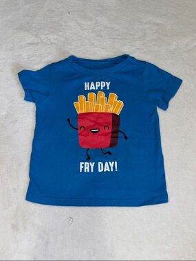 (3 for $10) first impressions Blue Kids' 'Happy Fry Day!' Graphic Tee